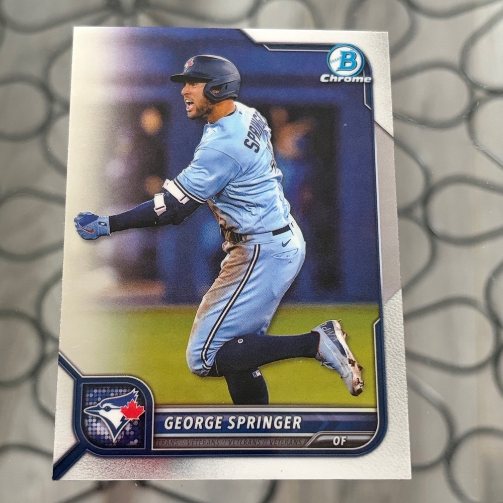 George Springer 2022 Bowman Chrome Toronto Blue Jays Baseball Card